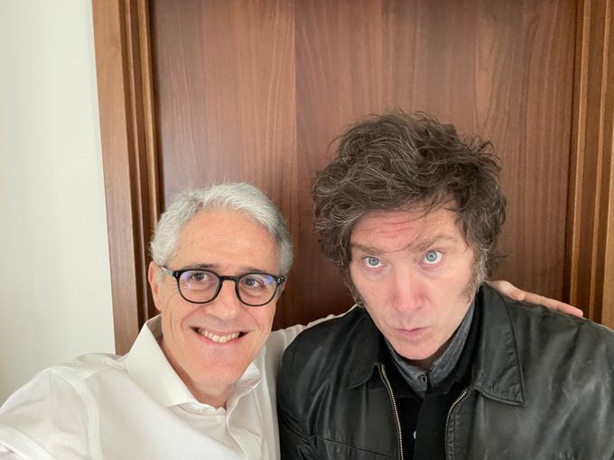 Alberto Ades y Javier Milei