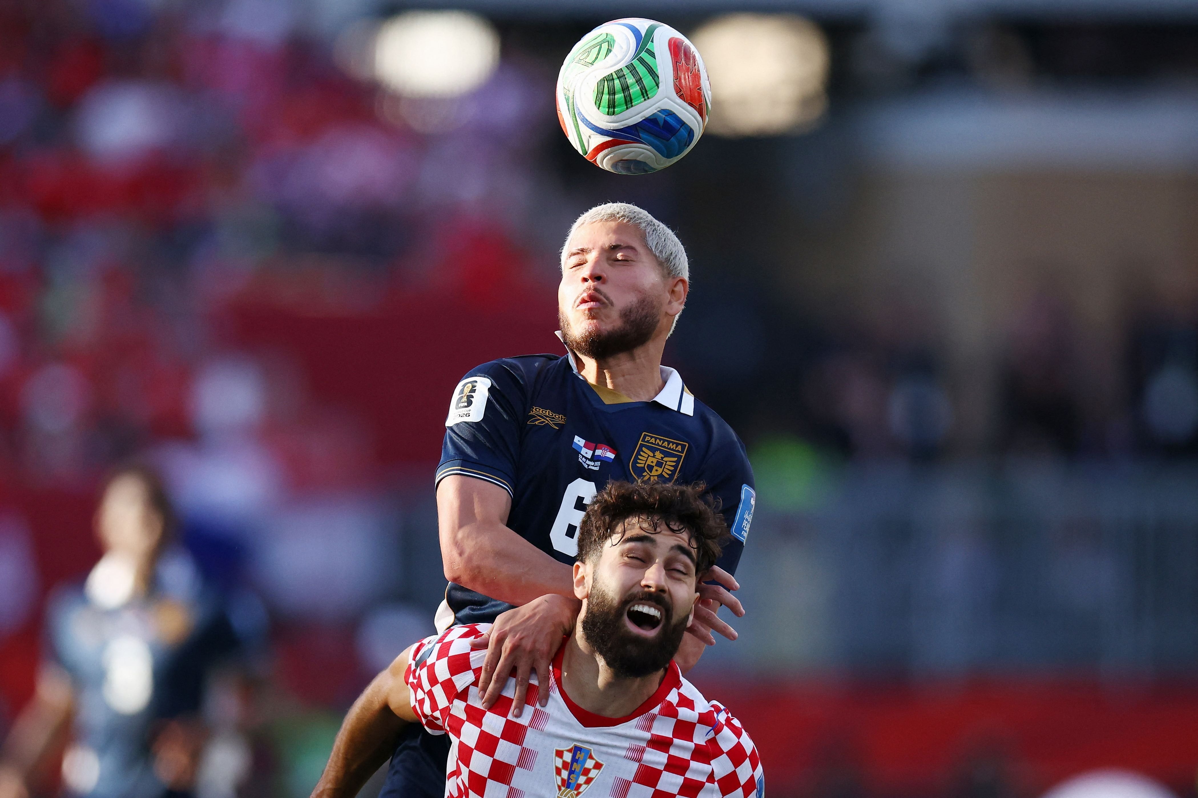 Panamá vs. Croacia, EN VIVO por el Mundial 2026: el minuto a minuto del partido 6 Cristian Martínez (6) salta sobre Josko Gvardiol durante el primer tiempo de un Panamá - Croacia en el que se buscó demasiado por arriba