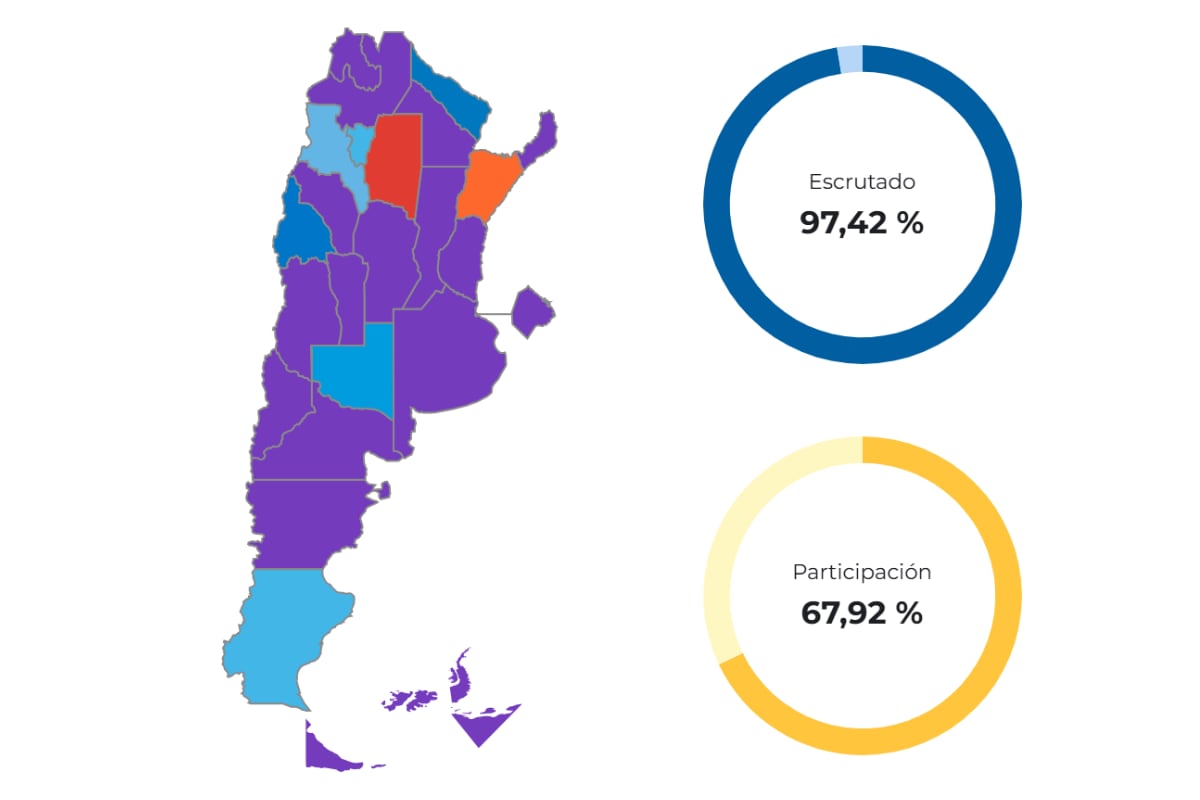 Mapa electoral de todo el país