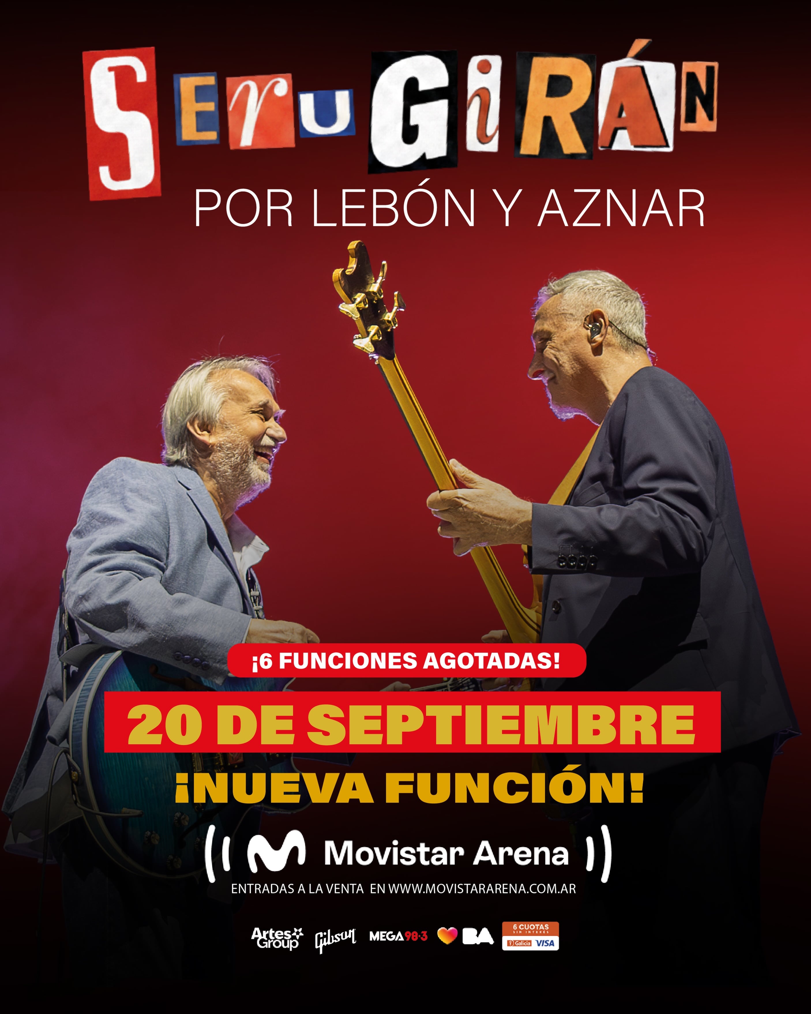David Lebón y Pedro Aznar se volverán a presentar con Seru Girán en el Movistar Arena