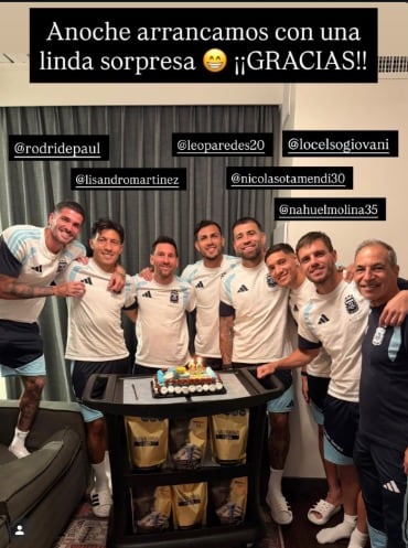 El festejo de Messi con la Selección