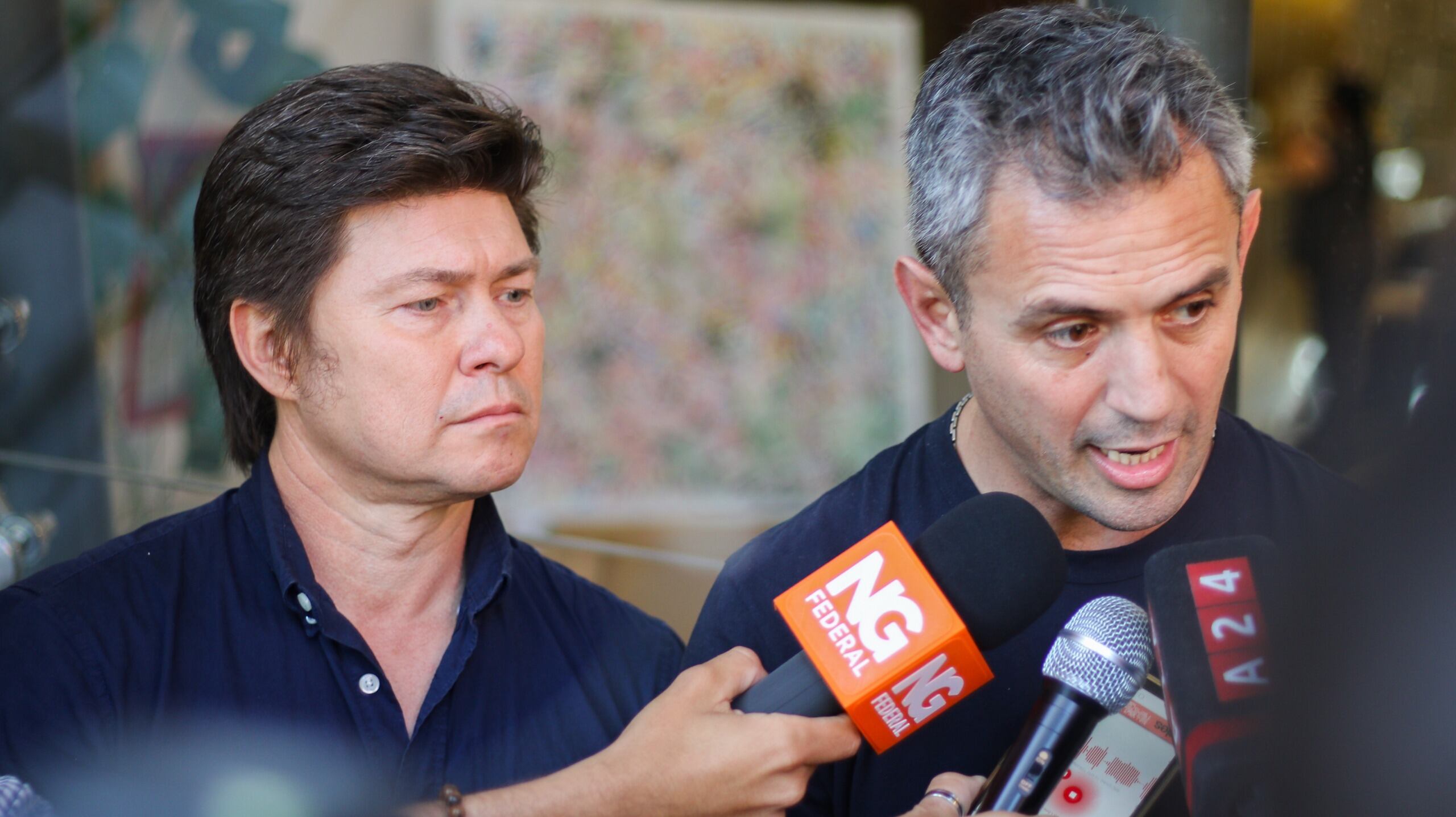 Lisandro Almirón, el candidato a gobernador por LLA, y Martín Menem