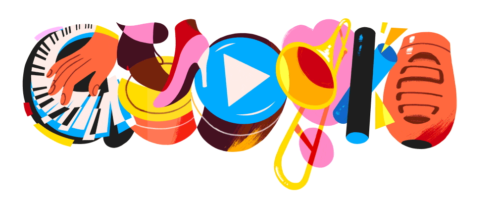 Doodle de Google en conmemoración de la Música Salsa en el Mes de la Herencia Hispana (doodles.google)