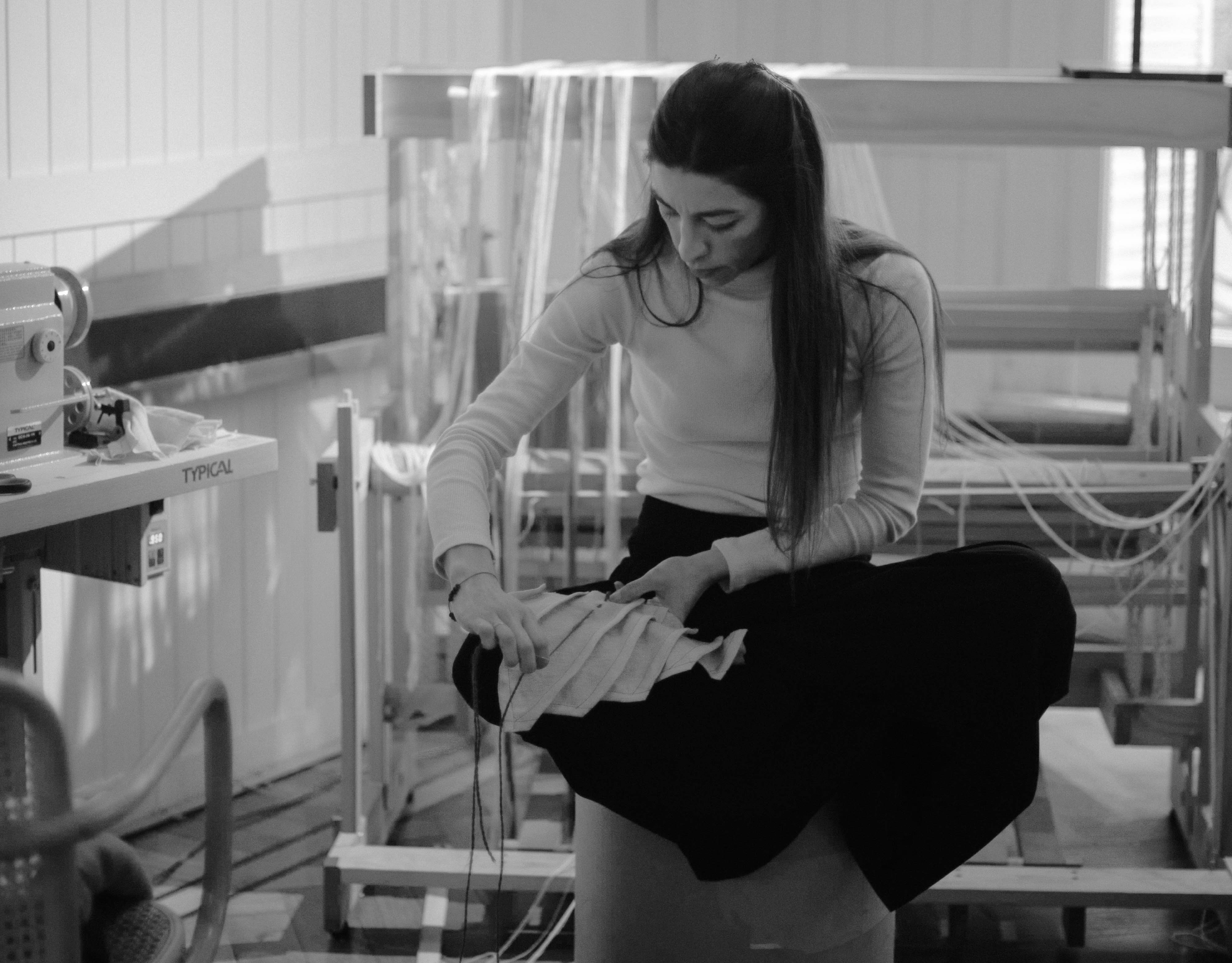 Carolina Salom en su taller