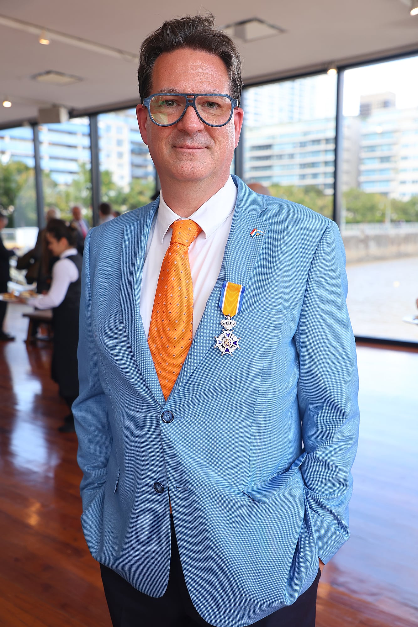 Andrés Das, director de la Cámara de Comercio Argentino Holandesa, recibió una condecoración por su trabajo