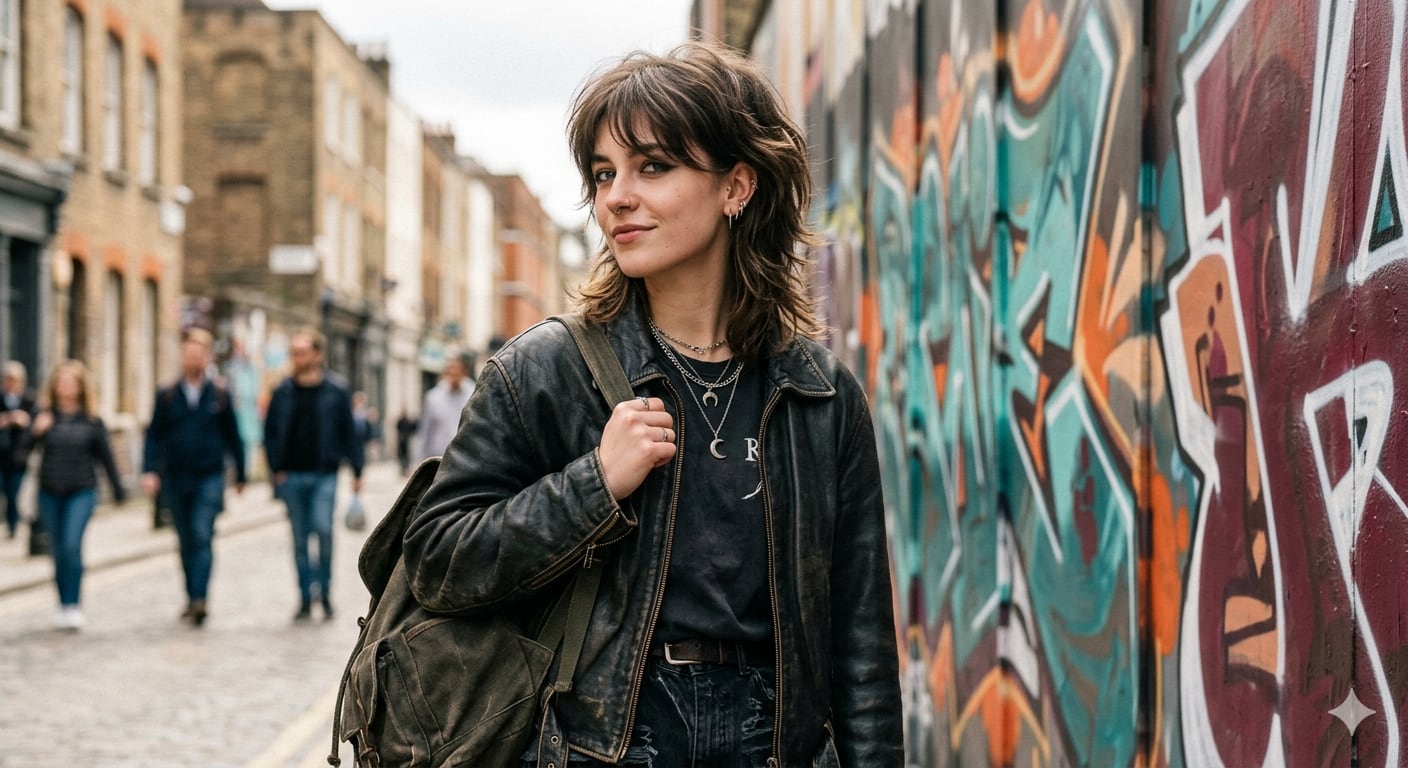 Para las que escapan de la prolijidad absoluta y prefieren un aire más rockero, el wolf cut es el elegido (Foto: IA)