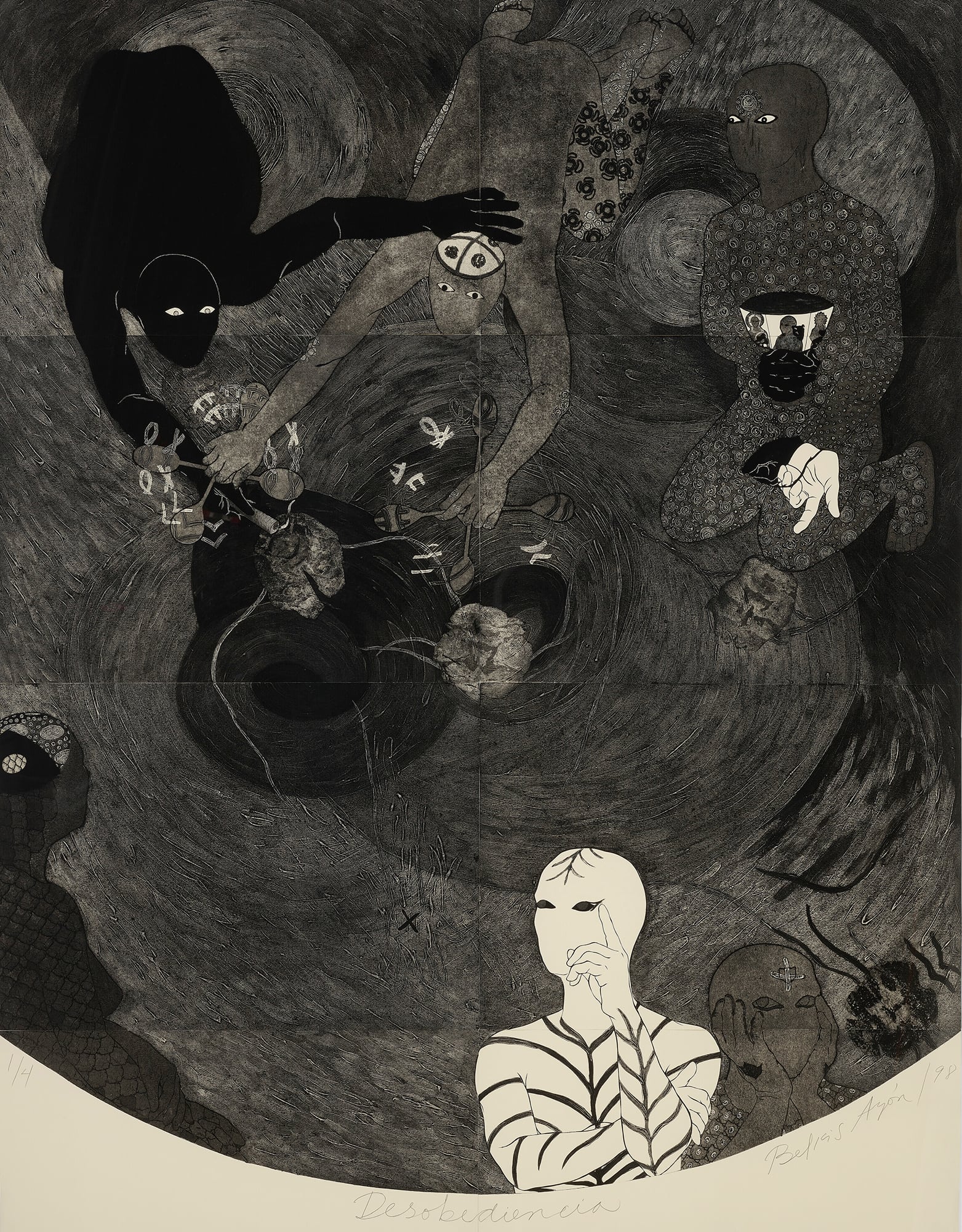 la obra de la cubana Belkis Ayón se muestra por primera vez en Malba Puertos; en julio tendrá una muestra individual en la sede central