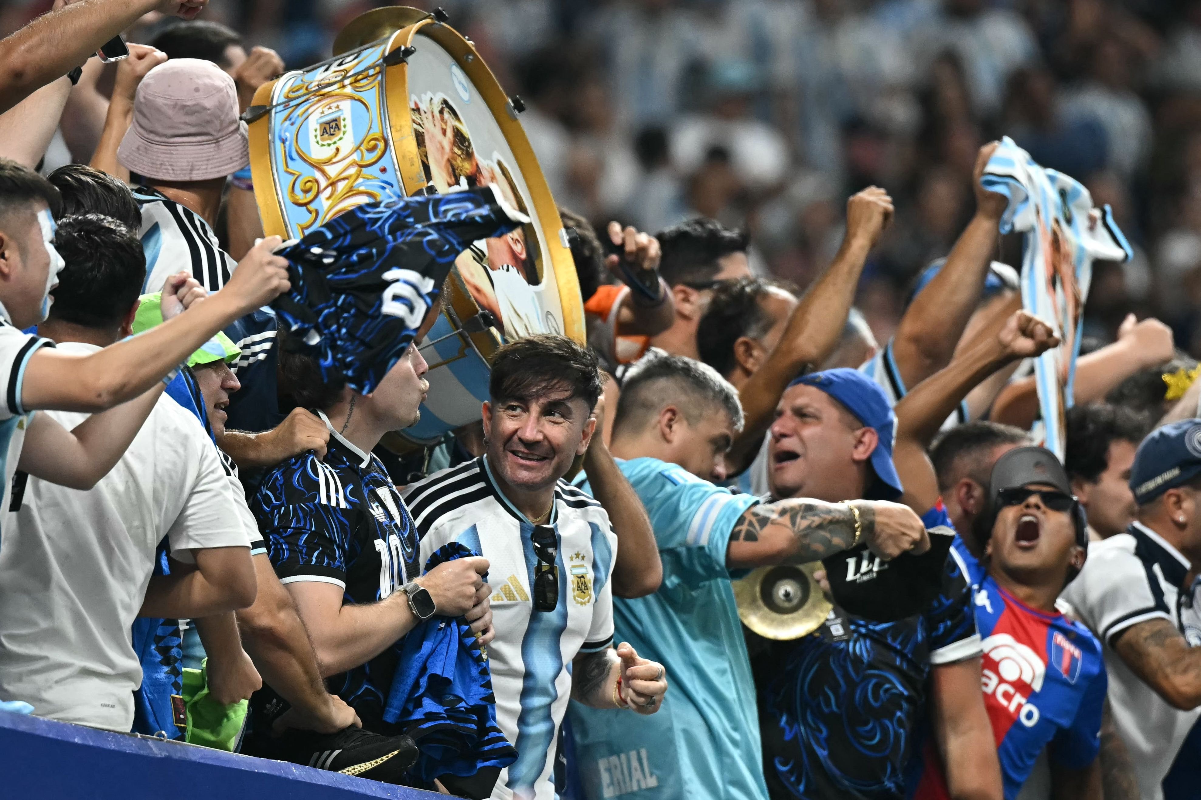 El público argentino se hizo notar en todas las tribunas de la Copa del Mundo