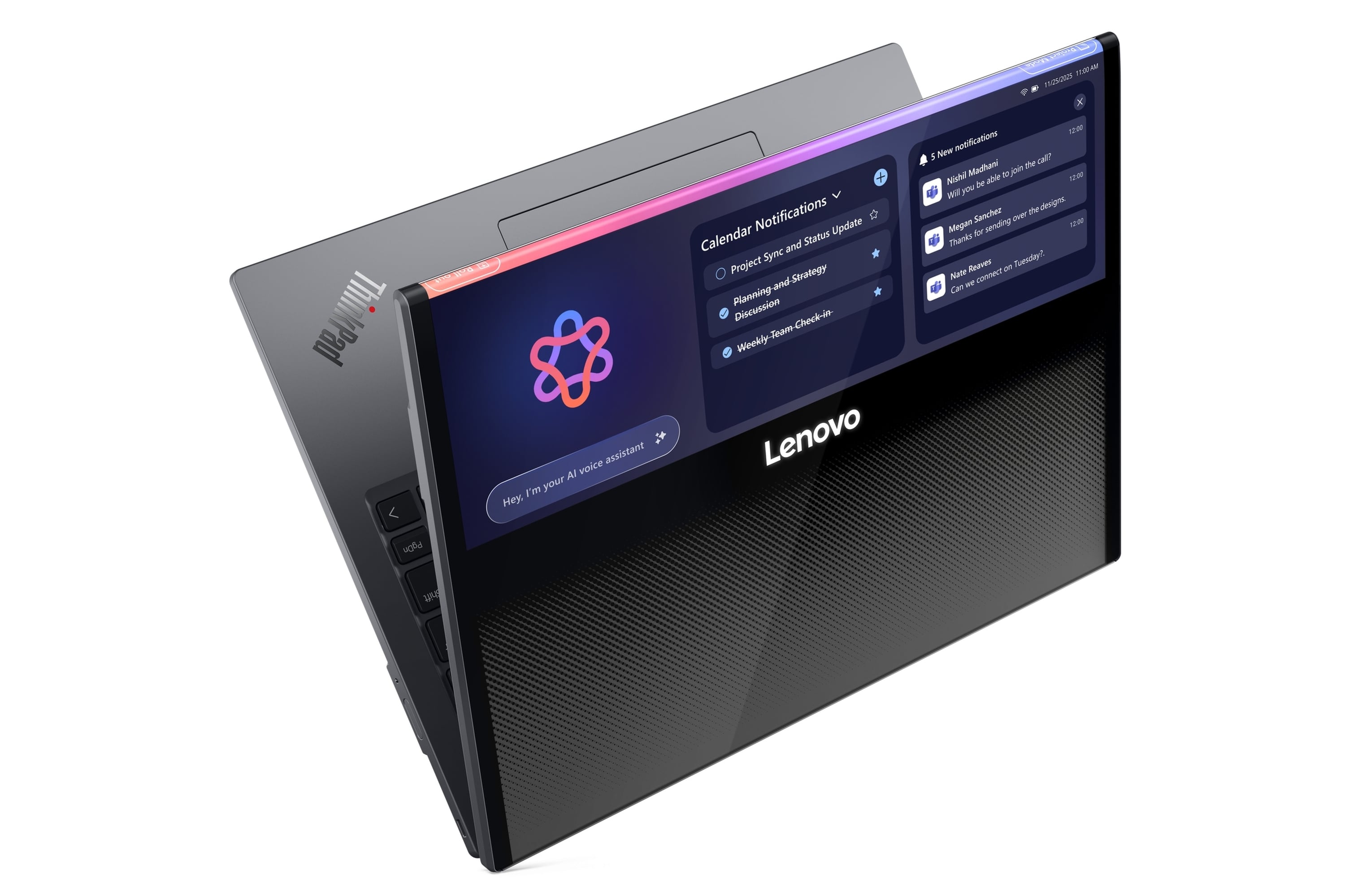 La ThinkPad Rollable XD Concept tiene una pantalla secundaria trasera