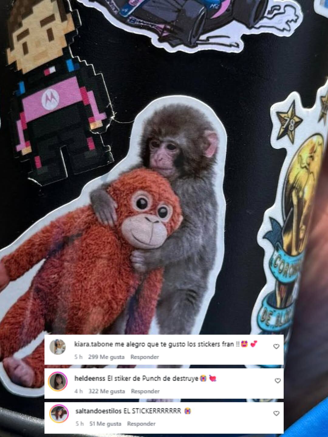 Franco Colapinto sumó un sticker de Punch a su termo (Foto: Instagram @francolapinto)