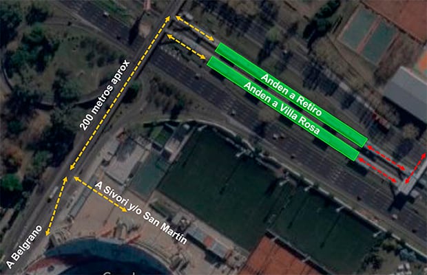 River habilitó un acceso más directo desde la estación Ciudad Universitaria del Belgrano Norte hacia Puente Labruna