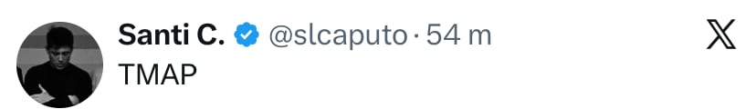 El posteo de Santiago Caputo