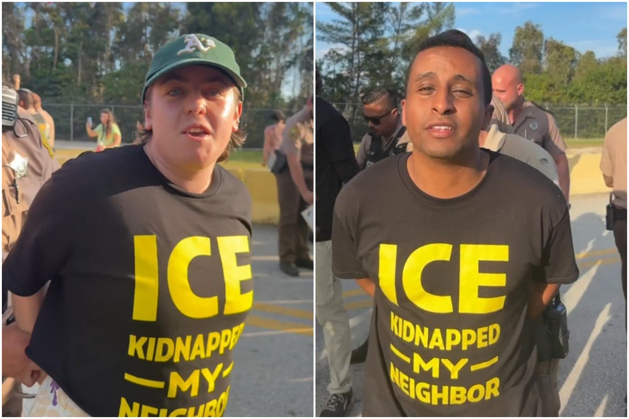 Protestaron contra las detenciones del ICE en Florida y terminaron presos por una ley de Ron DeSantis