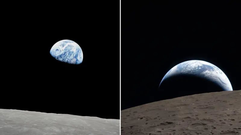 ¿Cómo ha cambiado la Tierra en 58 años?: lo que revela la comparación entre las icónicas fotos de nuestro planeta del Apolo 8 y de Artemis II
