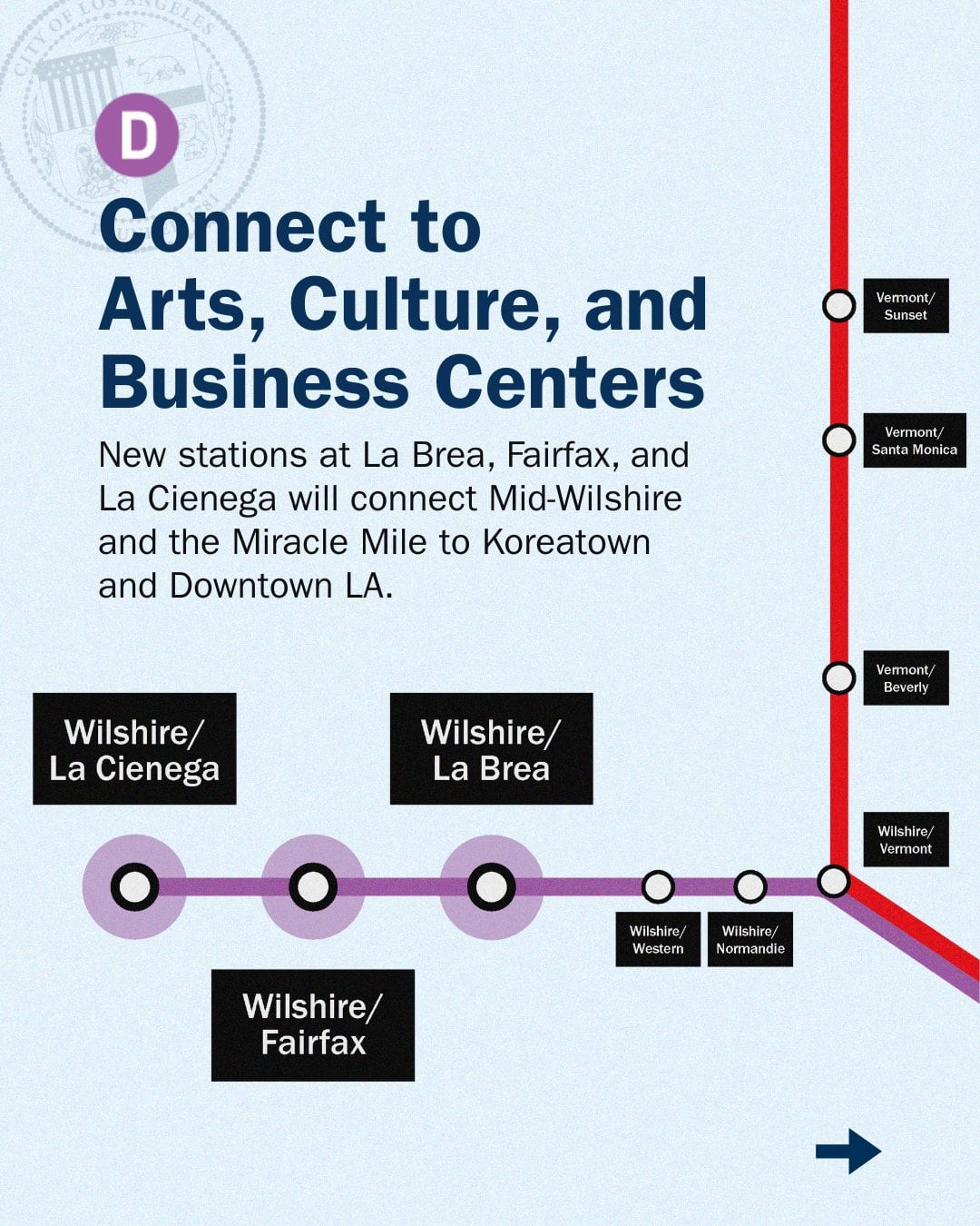 Karen Bass reveló la fecha de inauguración de la linea D del Metro