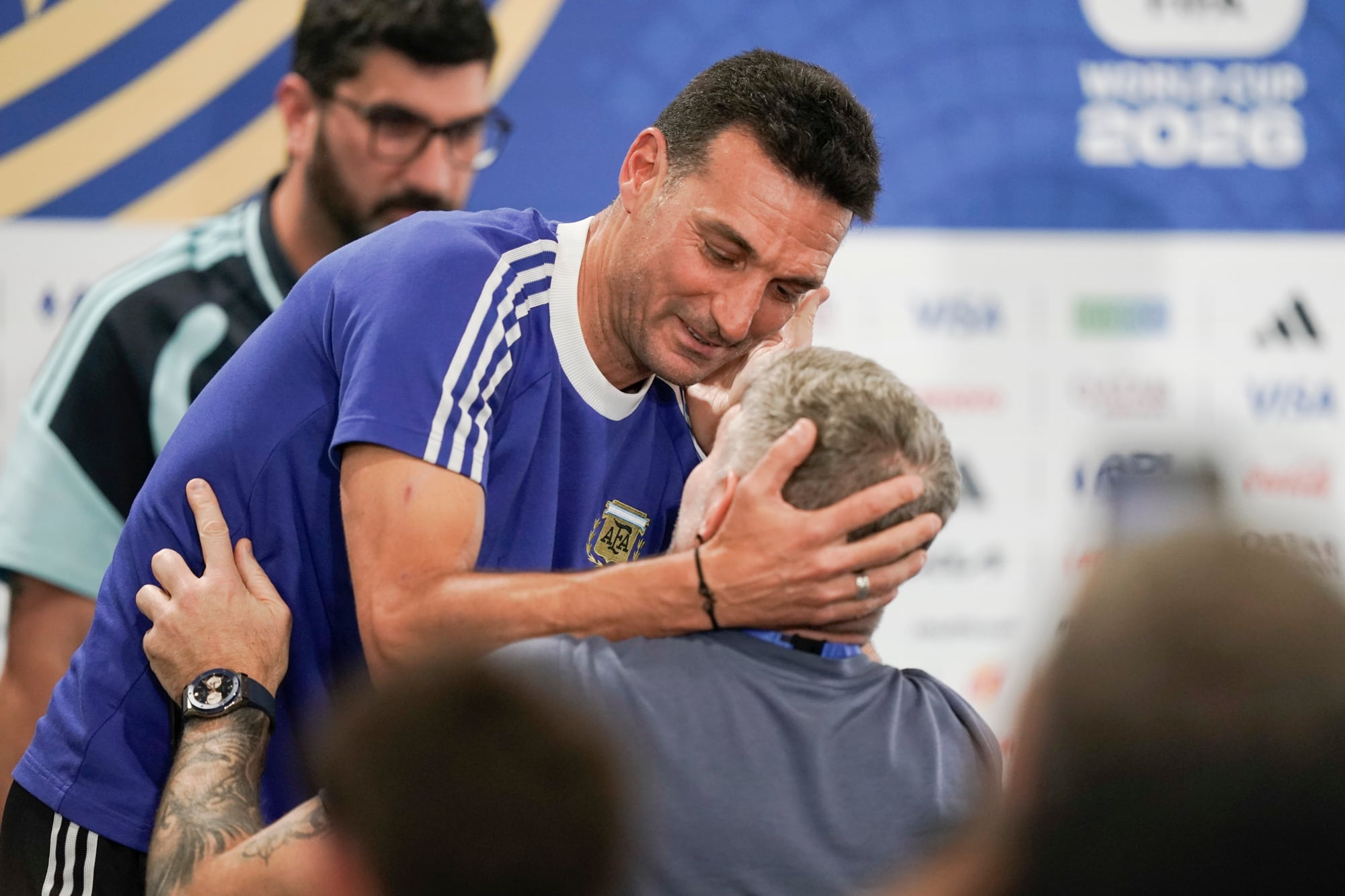 Mundial 2026: la emoción de Scaloni ante las preguntas de Palermo y el brasileño Djalminha en la conferencia de prensa