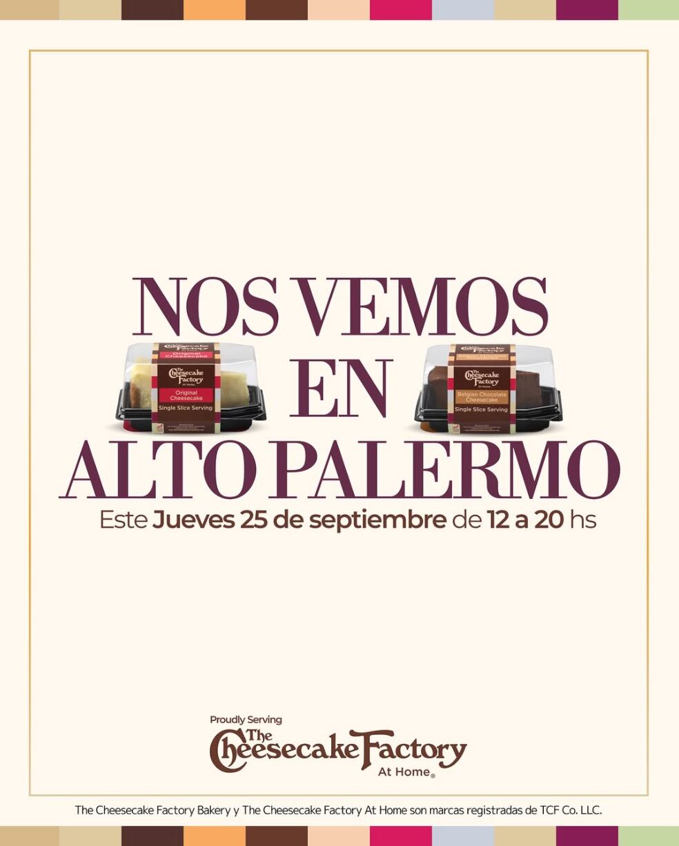 La marca realiza un evento especial este jueves 25 de septiembre en el Alto Palermo