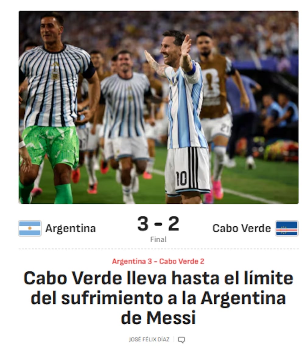 Titular de Diario As, de España
