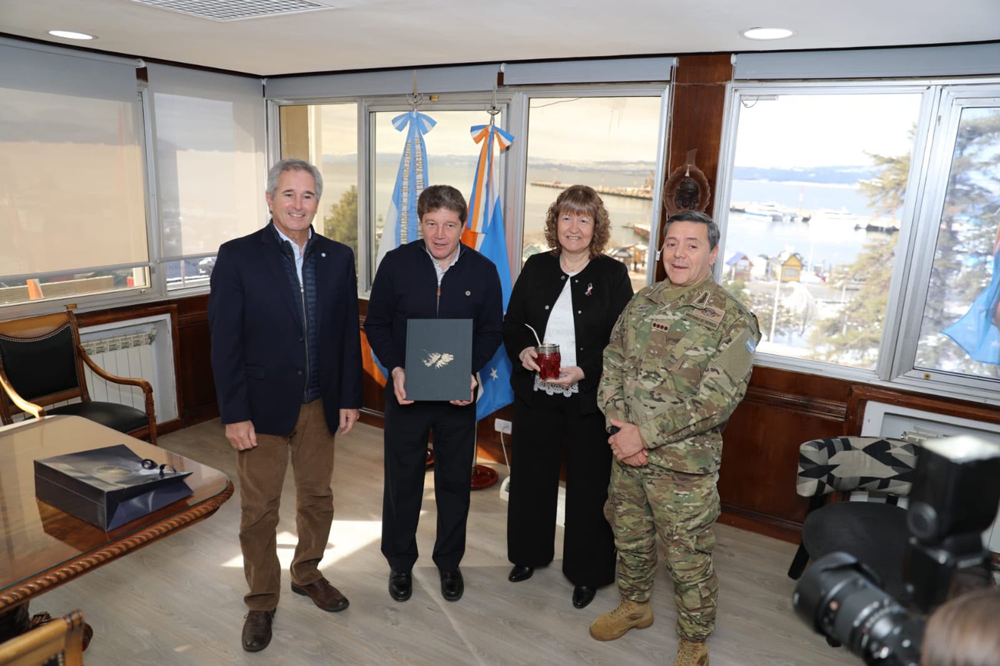 Pablo Quirno, Gustavo Melella, Mónica Urquiza y Carlos Presti
