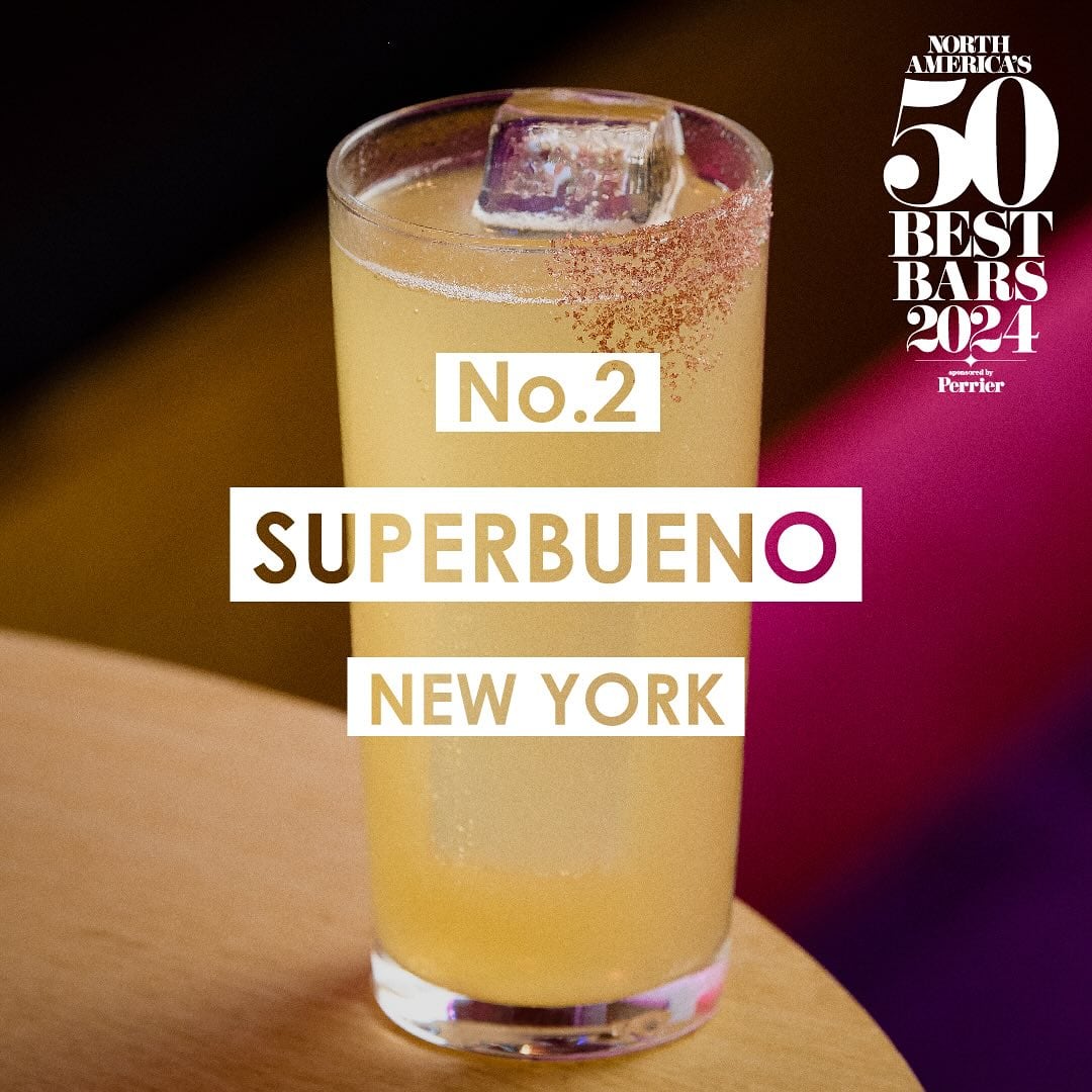 Superbueno fue coronado como el segundo bar de la lista North America's 50 Best Bars en junio de 2024 (Instagram/@superbuenonyc)