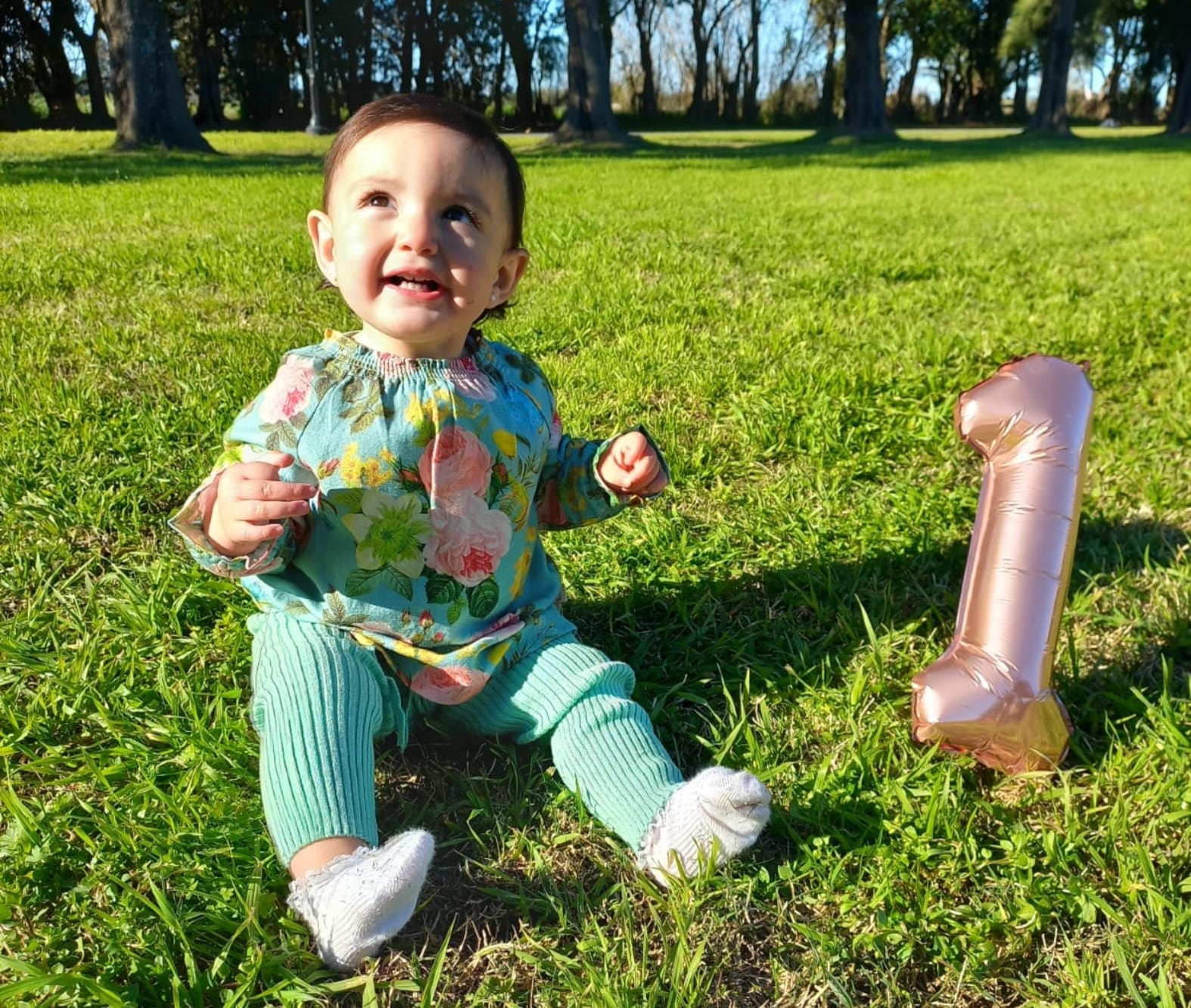 Catalina, el día de su primer cumple.