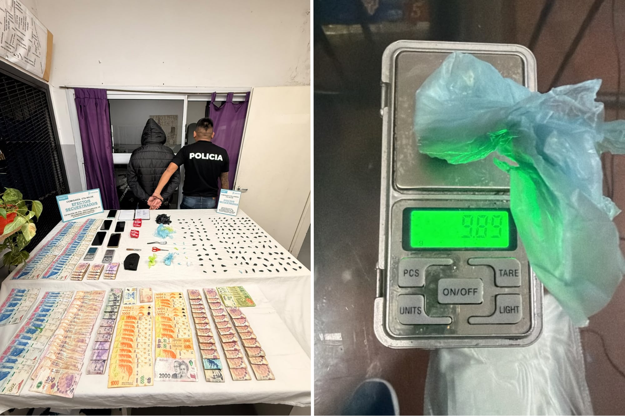 Policías se disfrazaron de albañiles y jardineros para desmontar una operación de droga en Avellaneda: dos detenidos 6 La Policía secuestró droga y dinero en efectivo