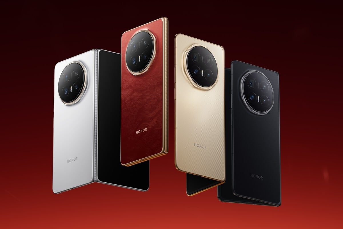 Cerrado, el teléfono plegable Honor Magic v6 tiene un grosor de 8,75mm, similar a un smartphone convencional