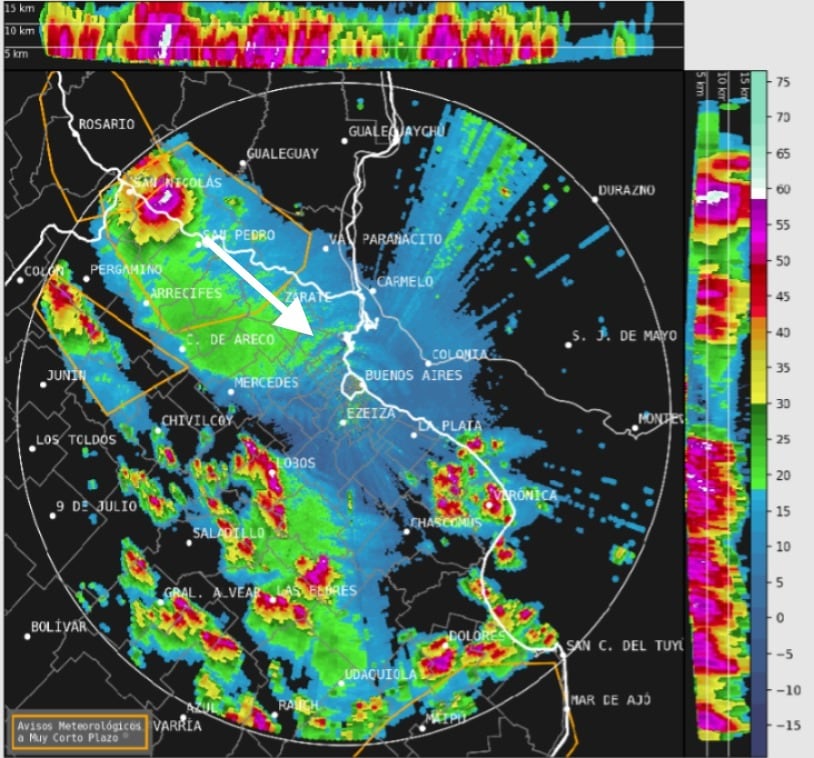 La tormenta que crece por el Río Paraná