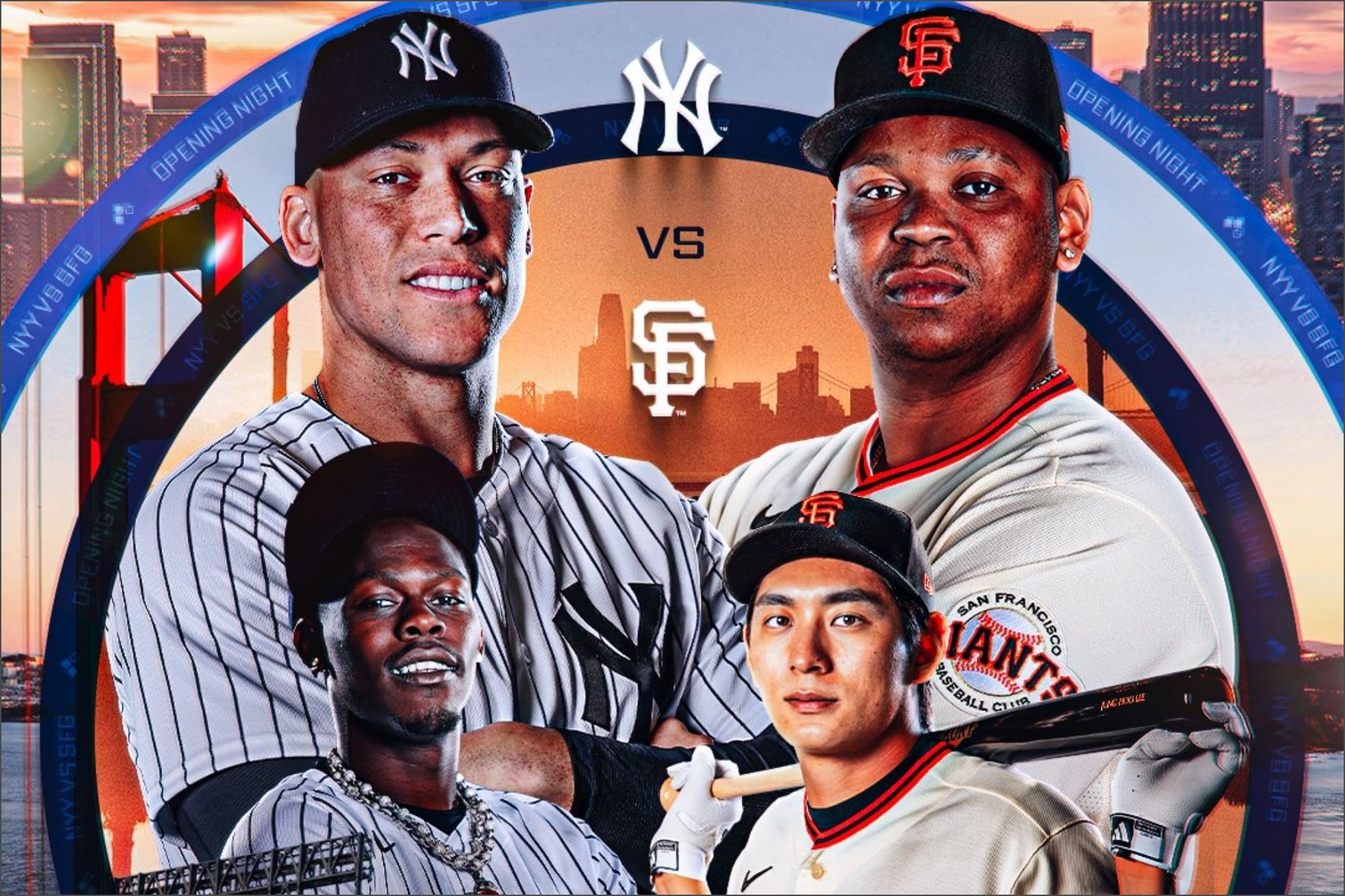 El primer partido del Opening Day MLB 2026 enfrentará a los Yankees de Nueva York contra los Gigantes de San Francisco el miércoles 25 de marzo