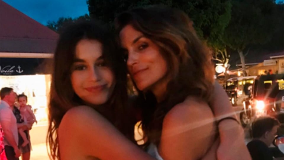 Kaia Gerber junto a su madre, la célebre Cindy Crawford