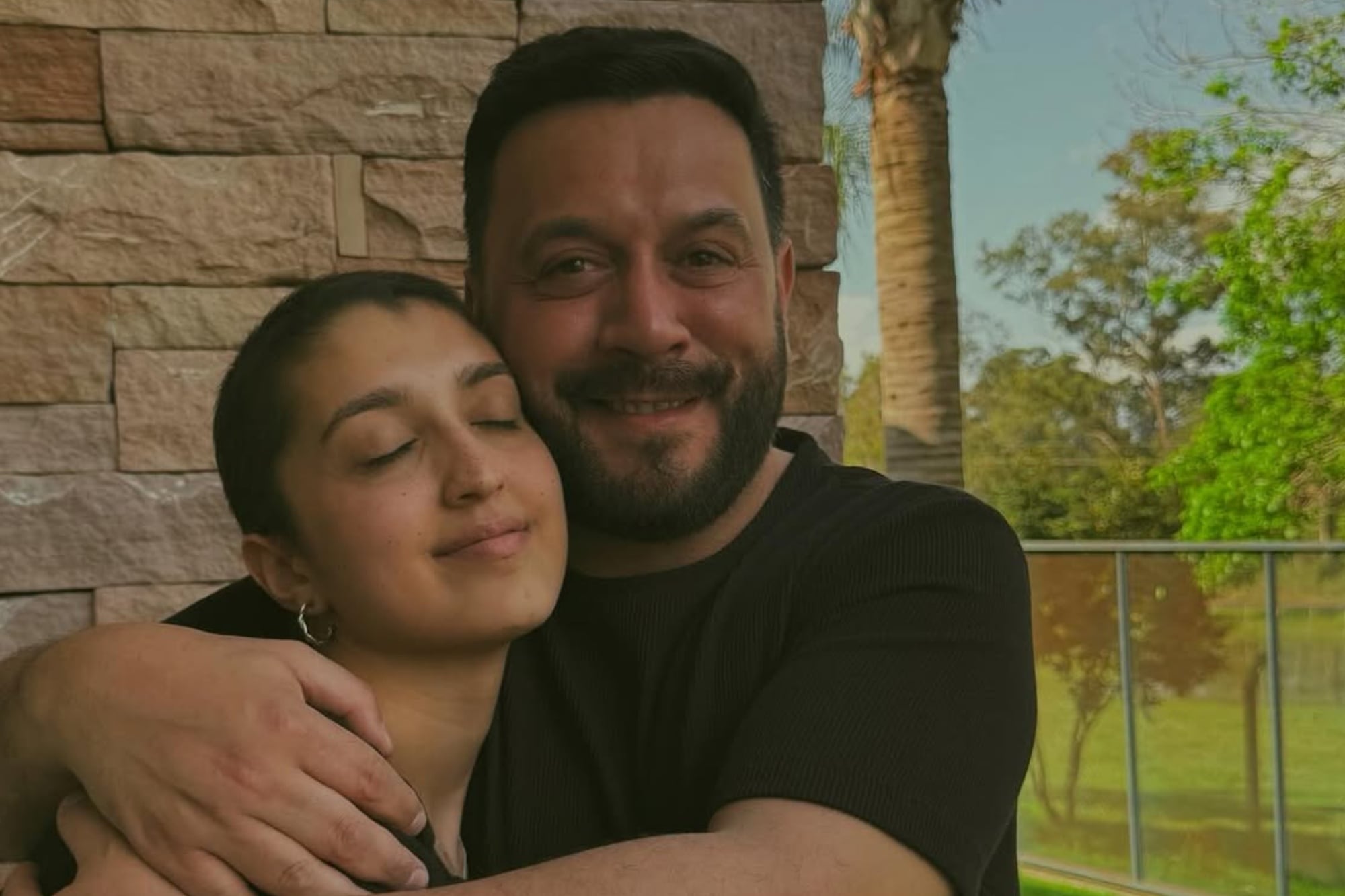 Lucas Sugo junto a su hija Florencia
