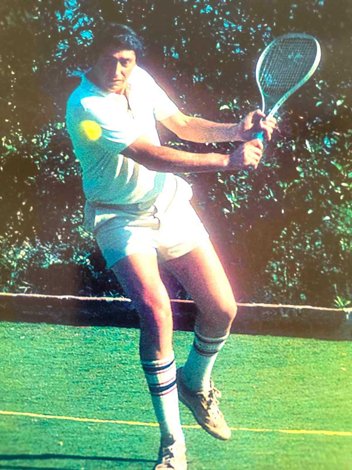 Guillermo Salatino practicó tenis de manera amateur hasta los 39 años