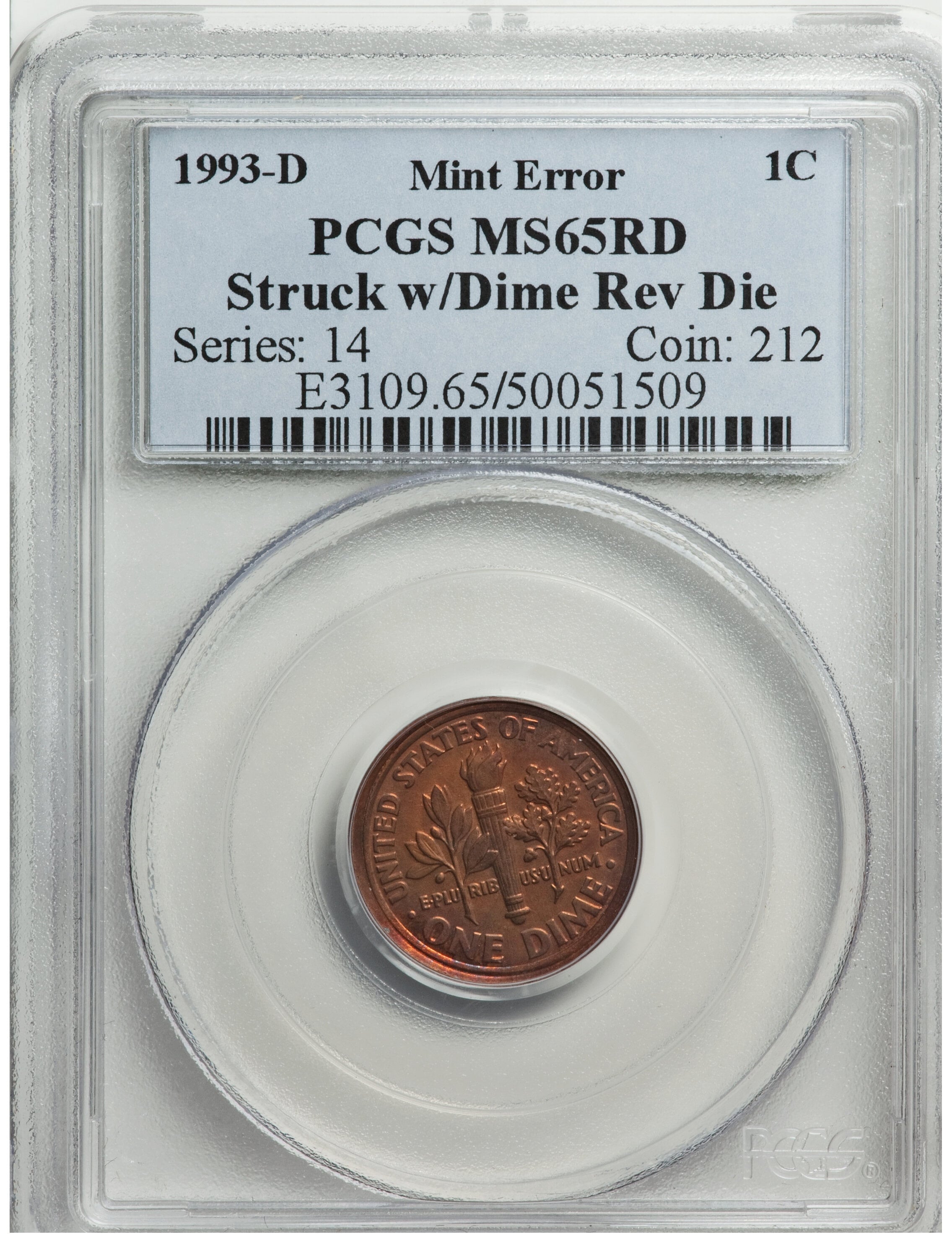 El ejemplar fue calificado como MS65RD debido a su estado de conservación