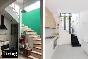 Con una planta superior y estética joven, hicieron de un viejo PH de Belgrano un hogar flexible con lugar para home office