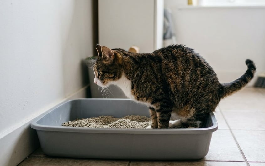 Qué significa que un gato haga pis afuera de sus piedritas