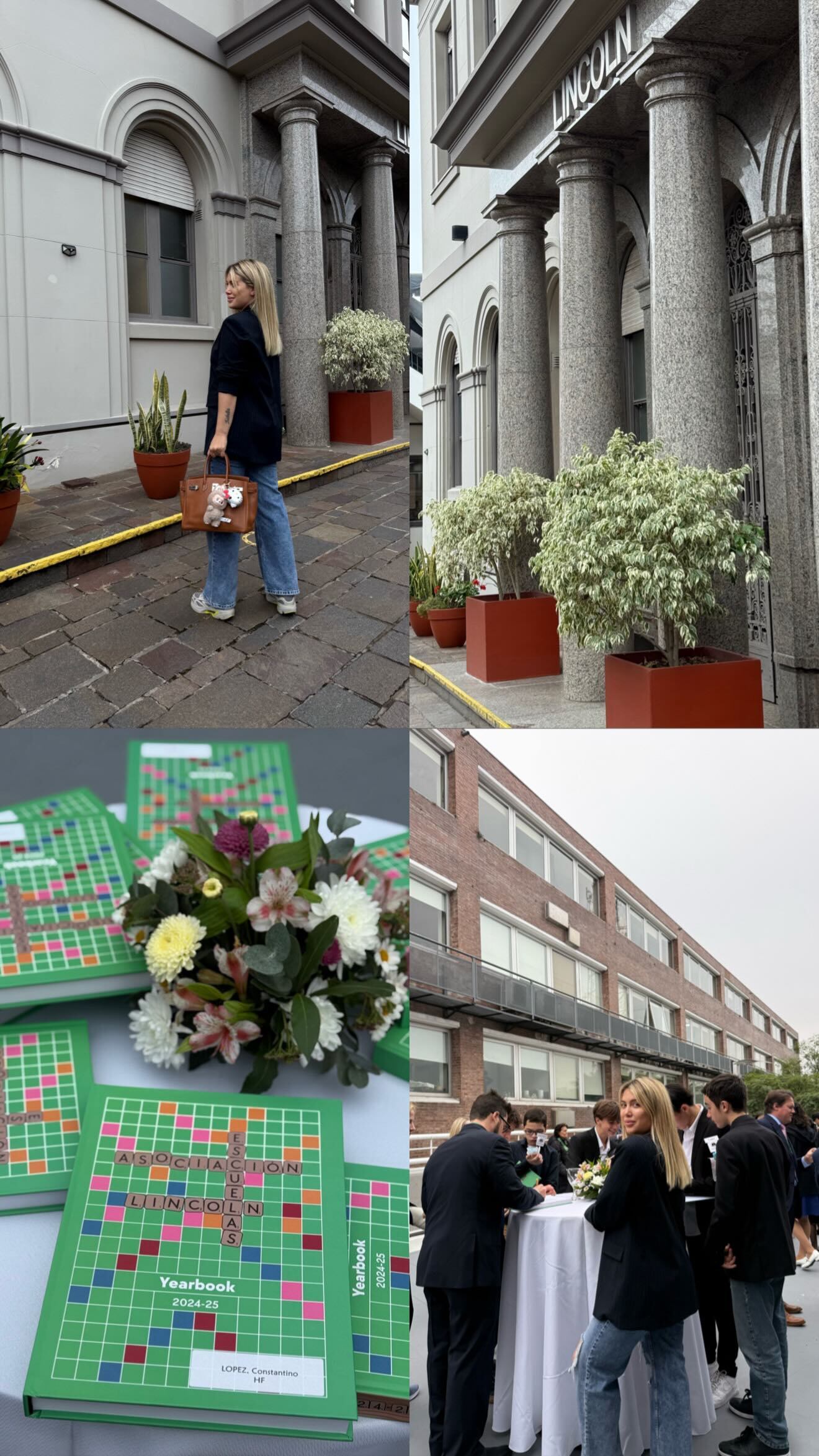 El collage que Wanda Nara publicó en sus historias por la graduación de sus hijos (Foto: Instagram @wanda_nara)