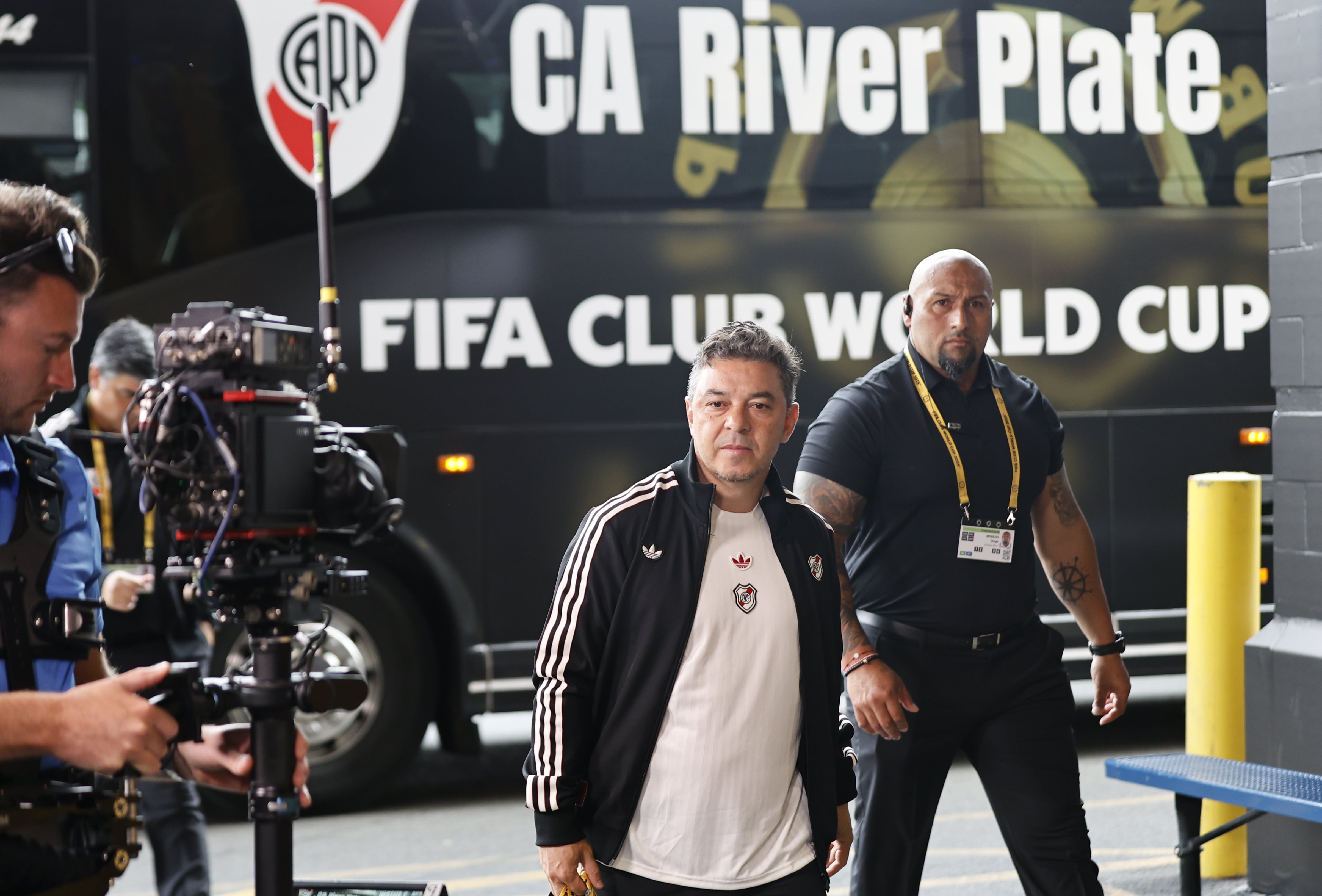 Marcelo Gallardo habló con la transmisión oficial en la previa del duelo
