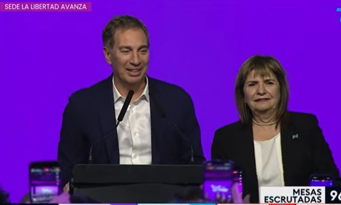 Diego Santilli y Patricia Bullrich, desde el bunker de La Libertad Avanza