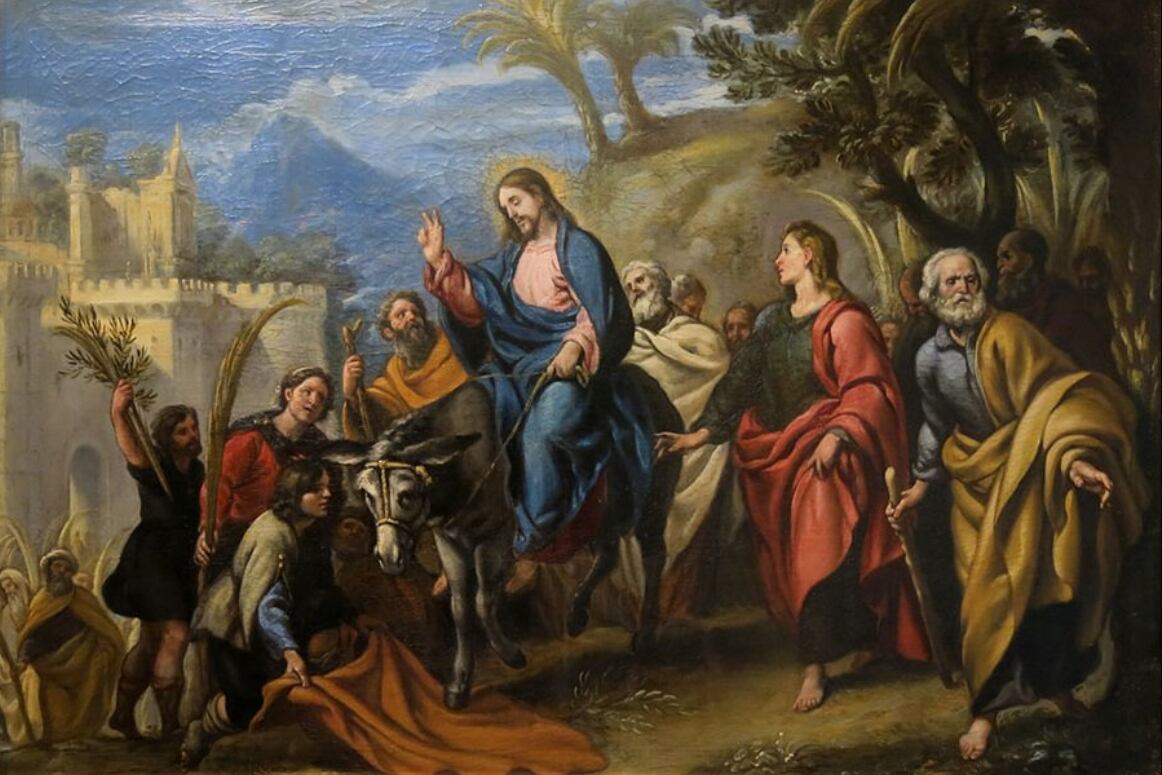 La entrada de Jesús a Jerusalén, en un óleo de 1660 del pintor español Claudio Coello