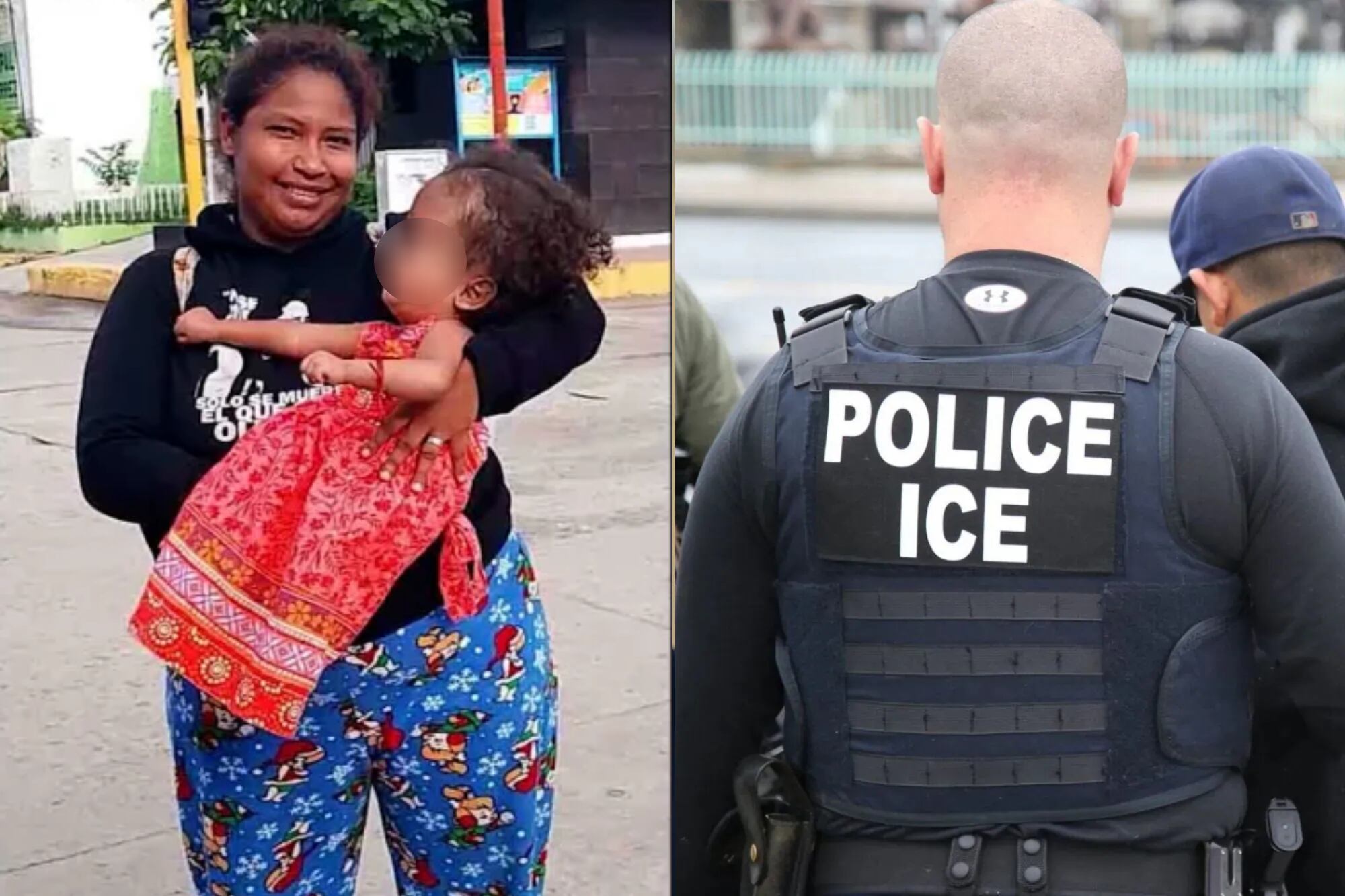 Es venezolana y cruzó el Darién con ocho hijos para llegar a EE.UU., pero ahora su esposo fue detenido por el ICE