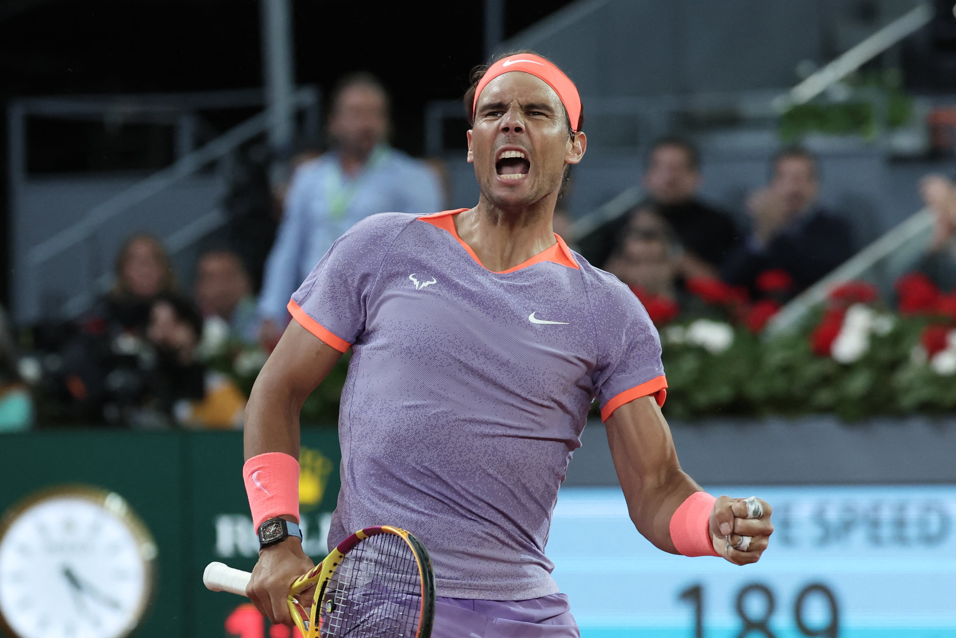 Rafael Nadal venció a Alex de Miñaur y avanzó a la tercera ronda del Masters 1000 de Madrid