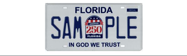 Así se ven las nuevas placas patrióticas de Florida