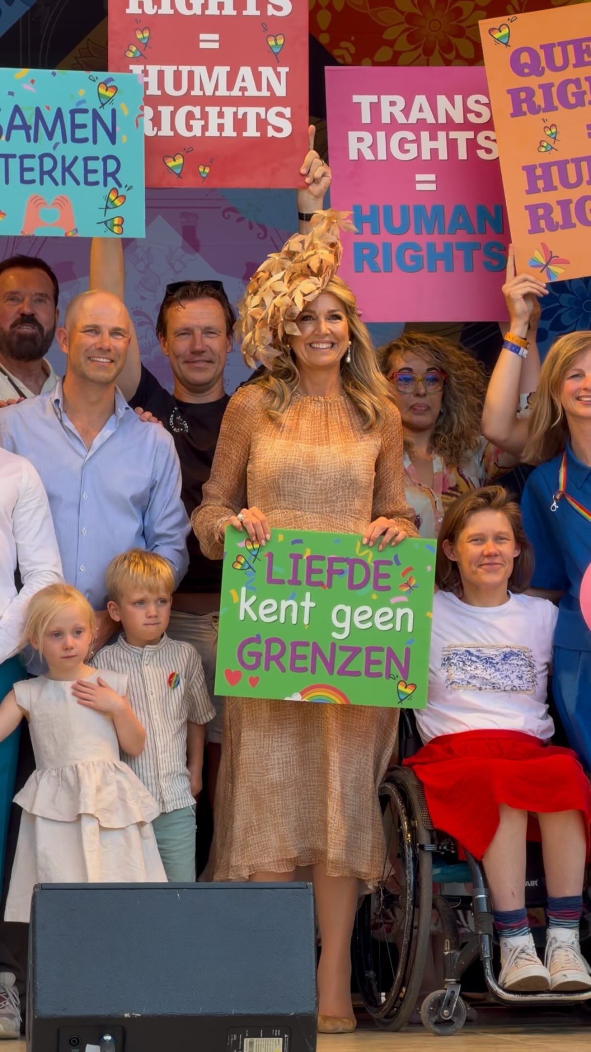 La reina Máxima inauguró el WorldPride 2026 en Ámsterdam (Foto: Instagram @koninklijkhuis)