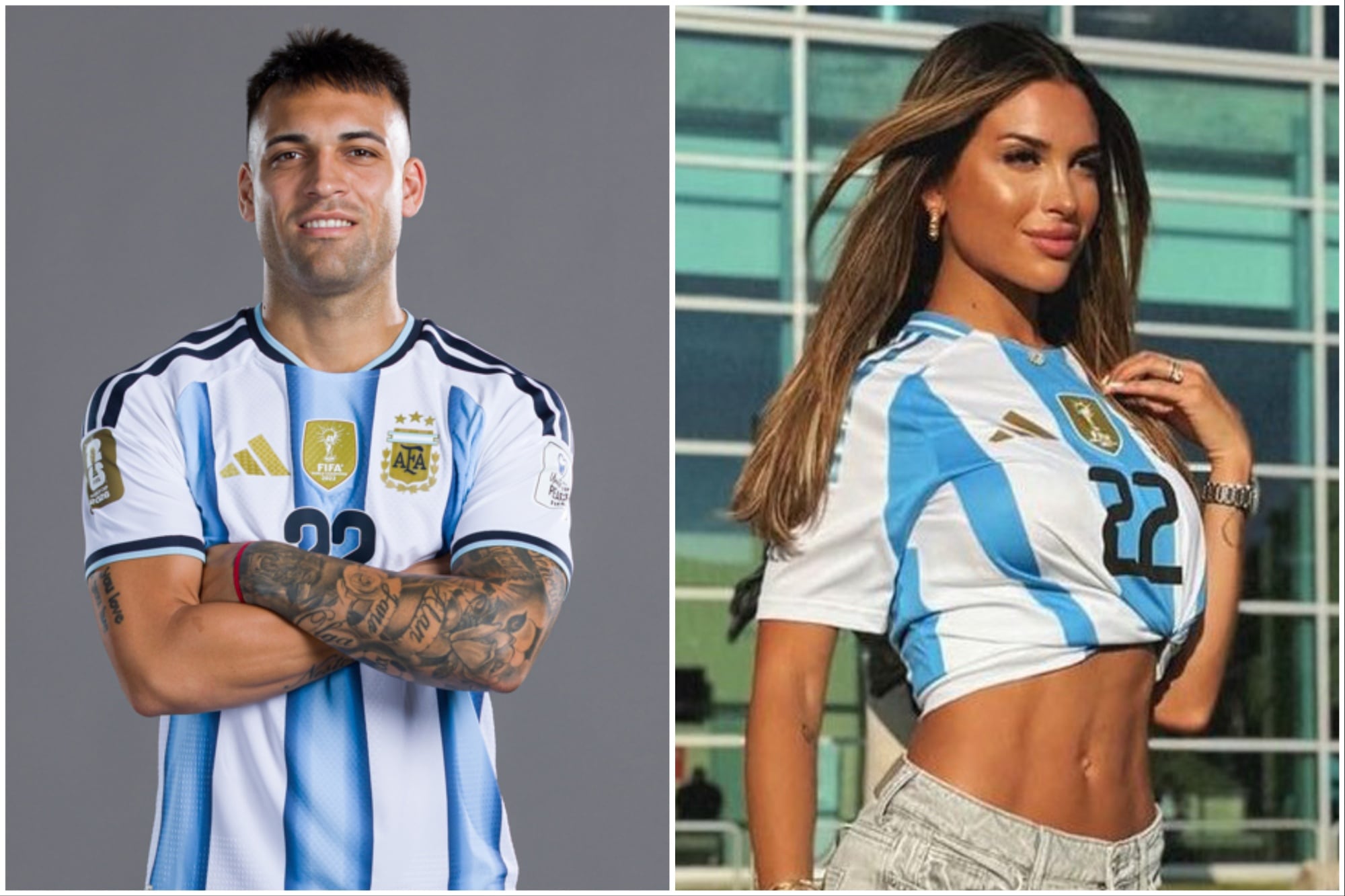 Lisandro Martínez y Agustina Gandolfo