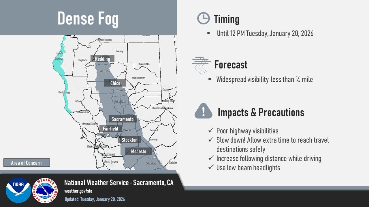 La niebla afecta el valle y las laderas bajas