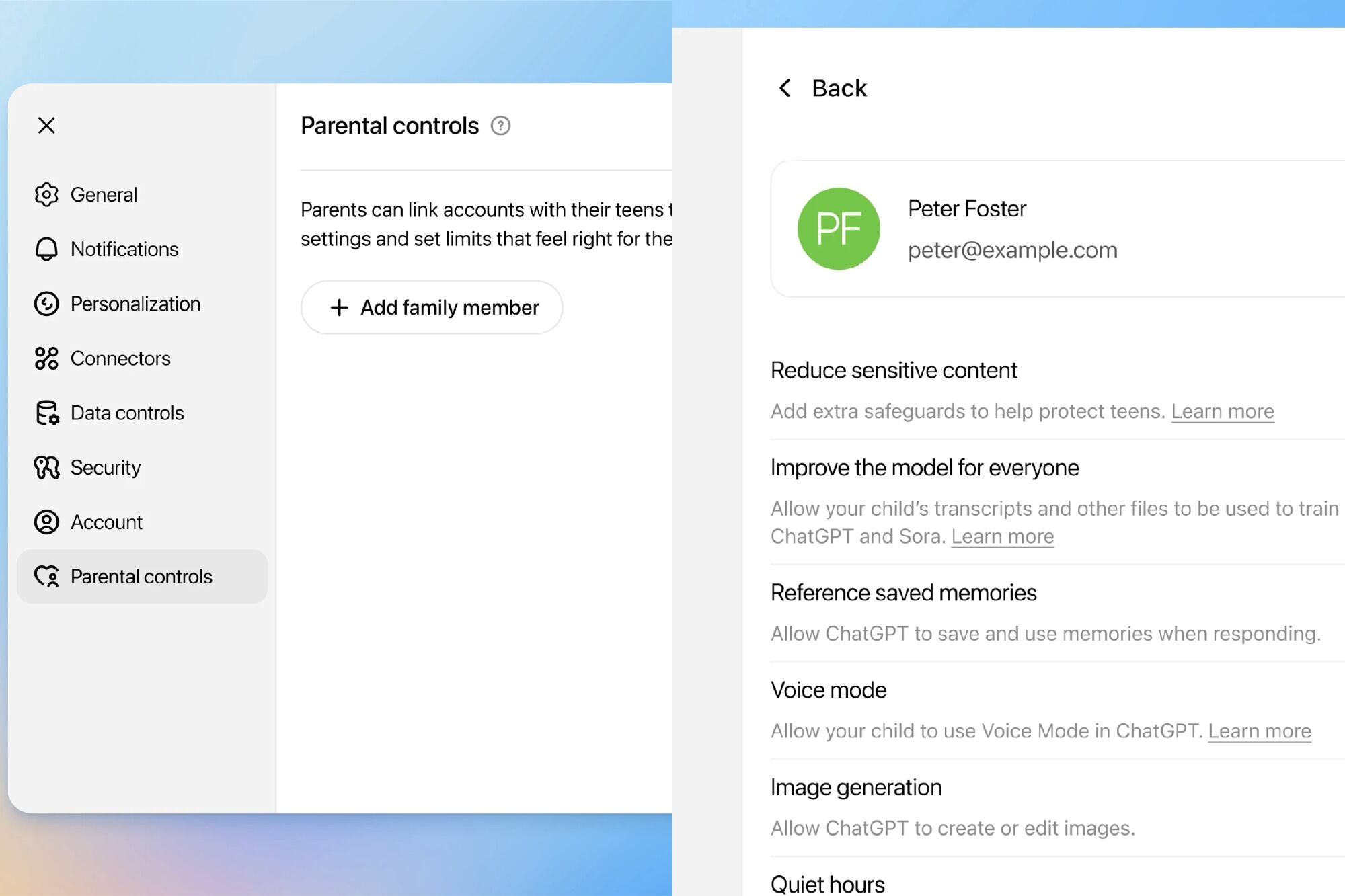 Los padres ahora tienen una herramienta específica para controlar qué hacen los chicos en ChatGPT