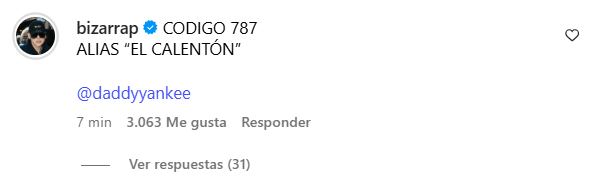 El misterioso comentario que dejó Biza en la publicación