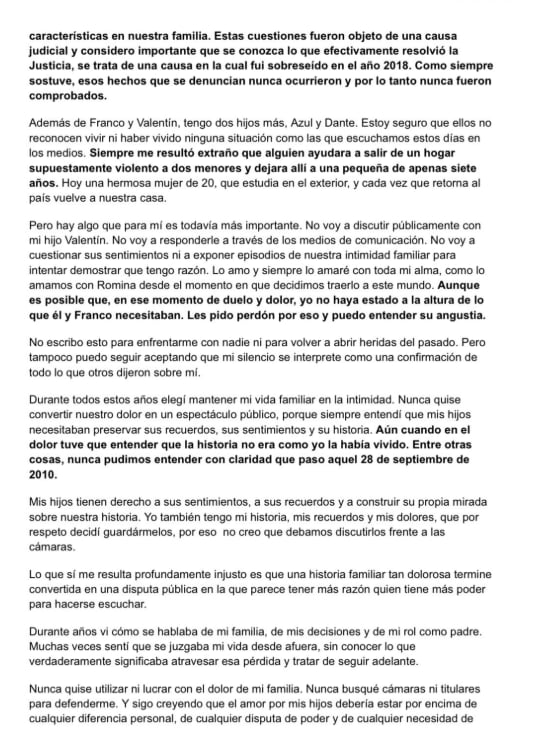 Segunda parte del descargo de Giordano