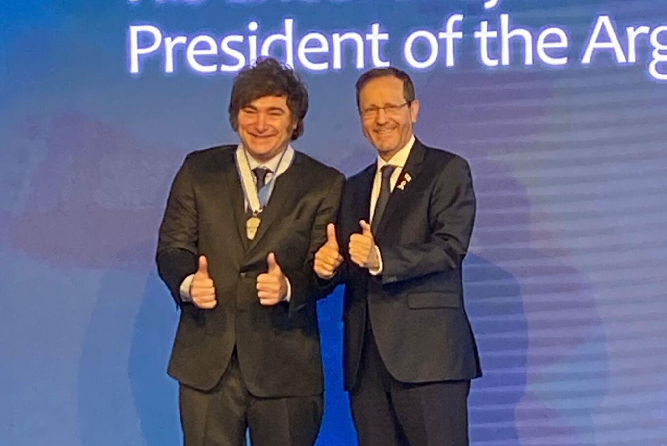 Javier Milei recibe el premio Génesis en Israel