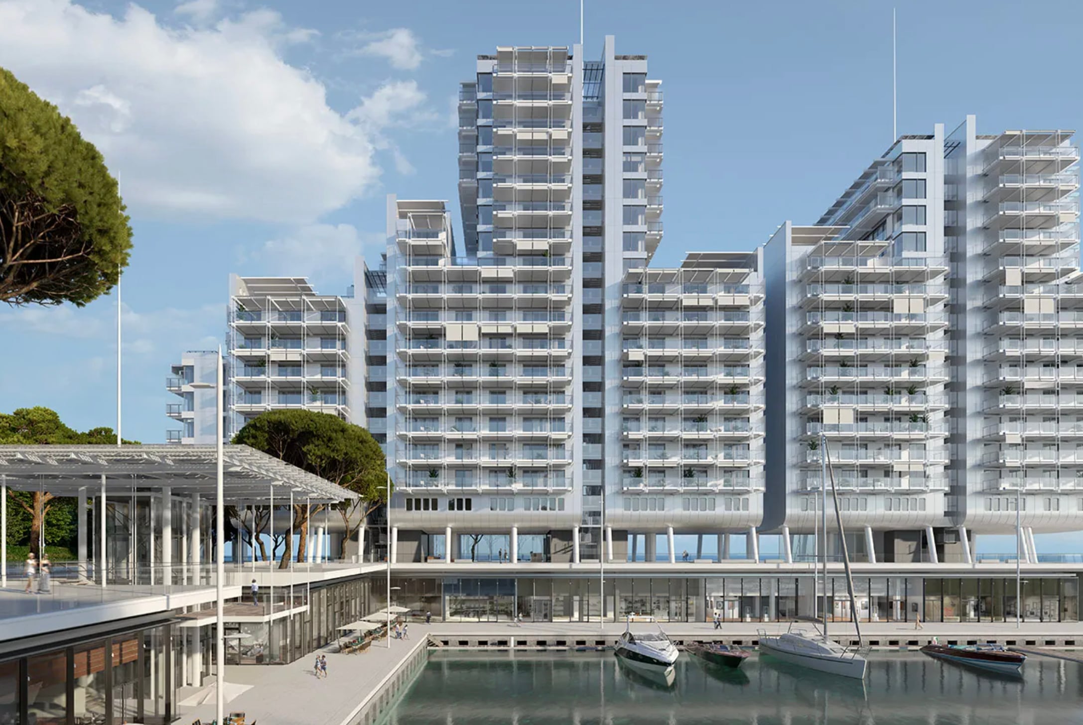 El edificio tiene tiene 17 pisos y 56 residencias de ultra lujo frente al mar Mediterráneo